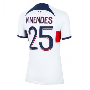 Paris Saint-Germain Nuno Mendes #25 Dámské Venkovní Dres 2023-24 Krátký Rukáv